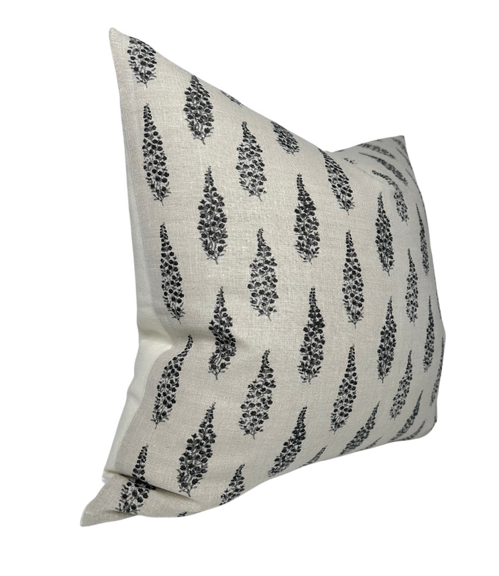 Dekowe Hollyhock Pillow Cover In Jet McLaurin + Piercy Textiles