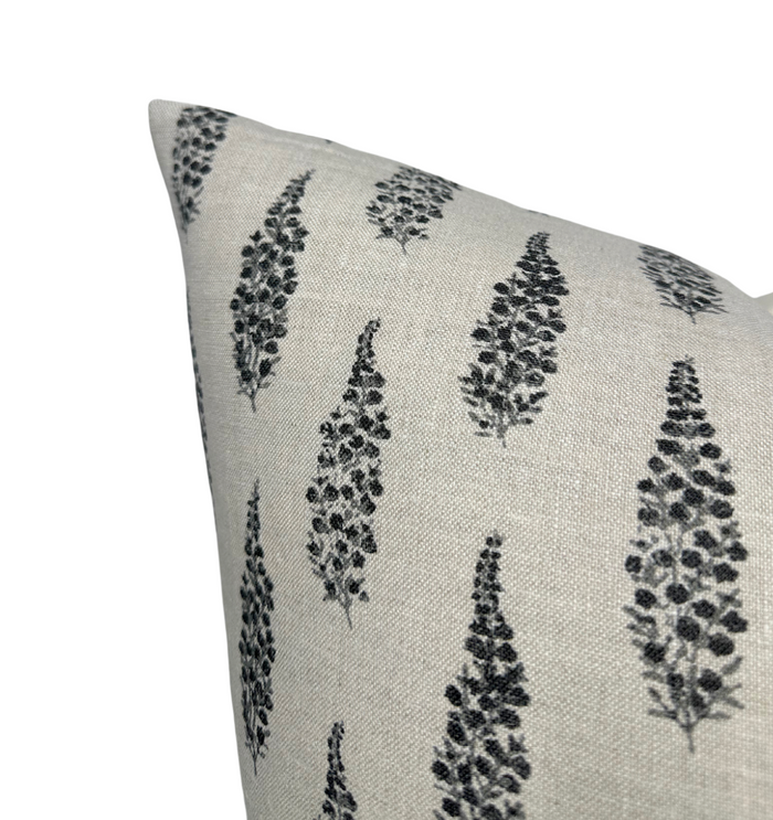 Dekowe Hollyhock Pillow Cover In Jet McLaurin + Piercy Textiles