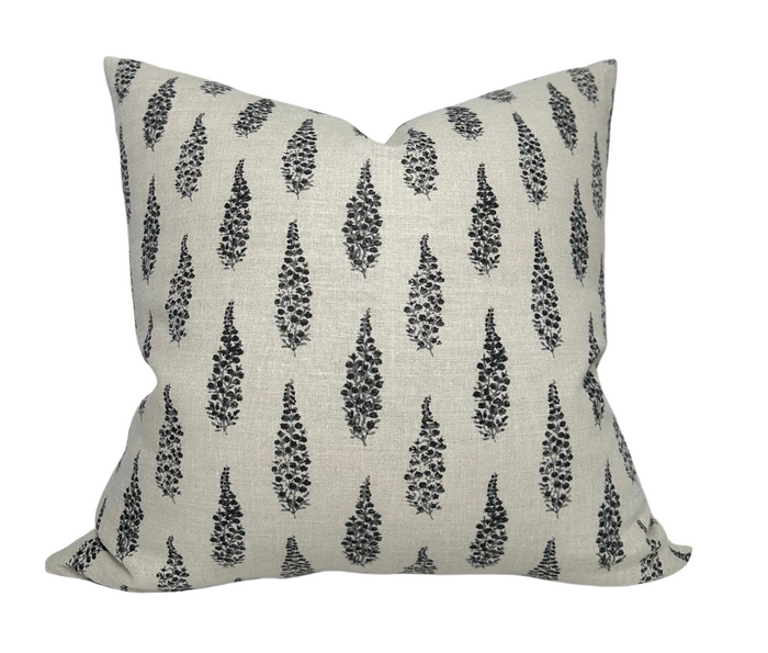 dekowe Hollyhock Pillow Cover in Jet McLaurin + Piercy Textiles