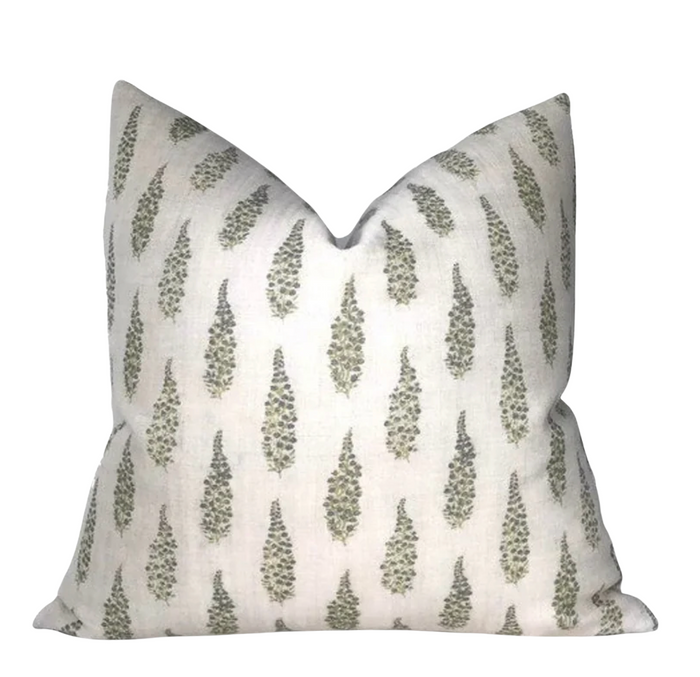 dekowe Hollyhock Pillow Cover in Mineral McLaurin + Piercy Textiles