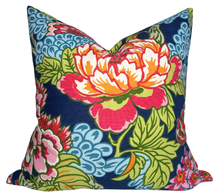 dekowe Honshu Pillow Cover in Navy Thibaut Textiles