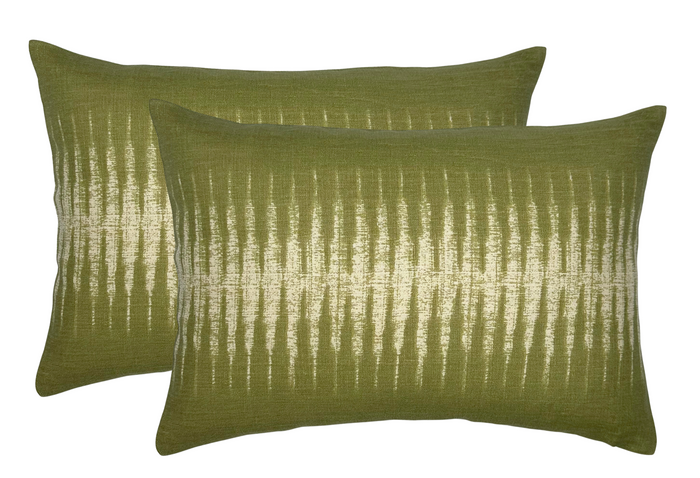 Dekowe IKAT Pillow Cover In Olive Peter Dunham Textiles