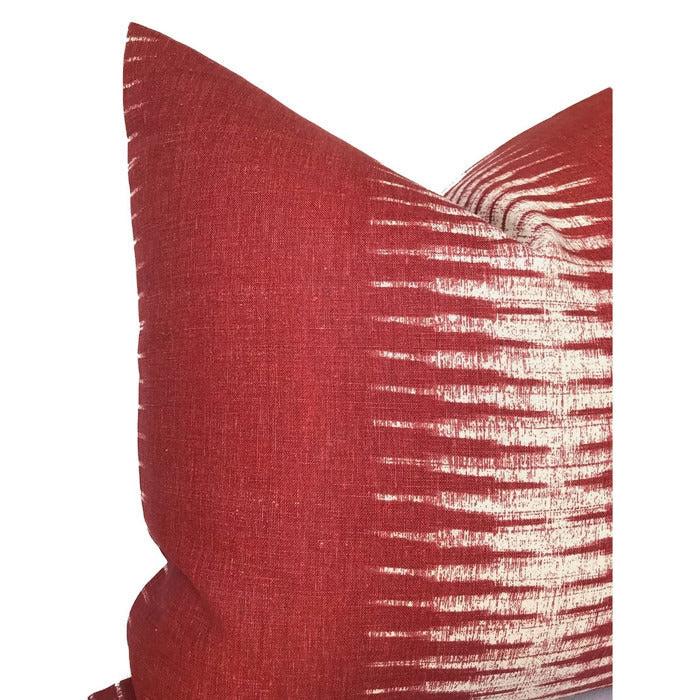 Dekowe Ikat Pillow Cover In Pomegranate Peter Dunham Textiles