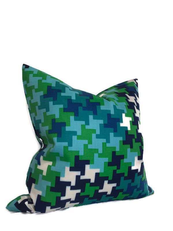 Dekowe Jax Outdoor Pillow Cover In Azure Indoor Outdoor Pillows Trina Turk For Schumacher