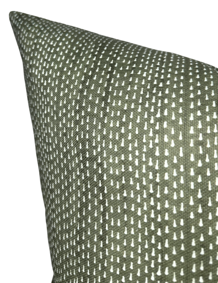 Dekowe Kantha Pillow Cover In Willow Maresca Textiles