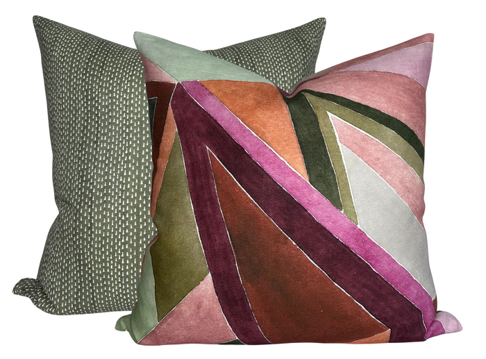 Dekowe Kantha Pillow Cover In Willow Maresca Textiles