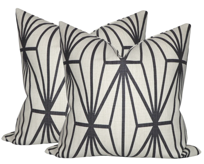 Dekowe Katana Pillow Cover In Ebony Ivory Kelly Wearstler Textiles
