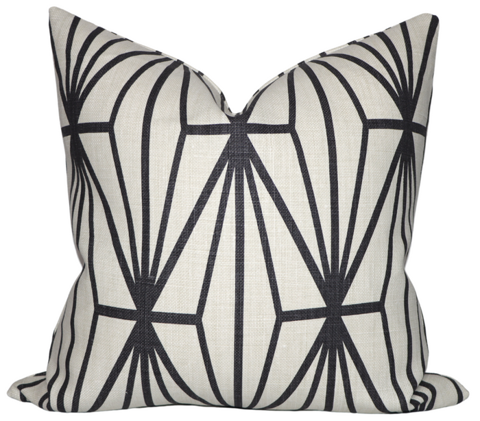 dekowe Katana Pillow Cover in Ebony Ivory Kelly Wearstler Textiles