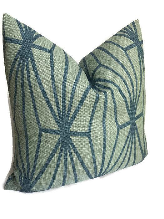 Dekowe Katana Pillow Cover In Jade Kelly Wearstler Textiles