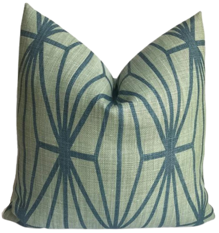 dekowe Katana Pillow Cover in Jade Kelly Wearstler Textiles