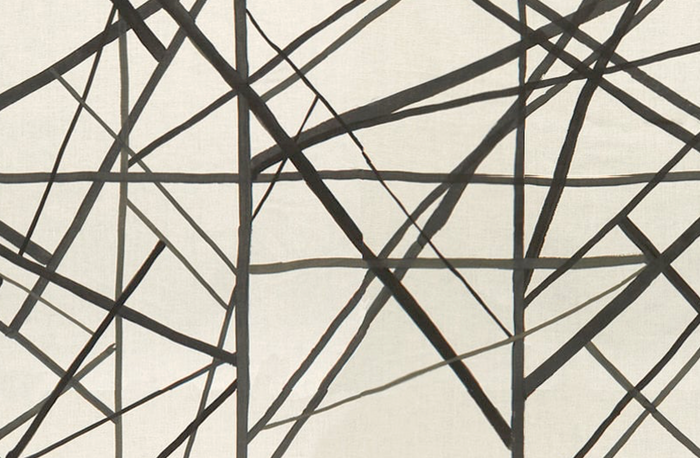 Dekowe Kelly Wearstler Channels Pillow Cover In Ebony