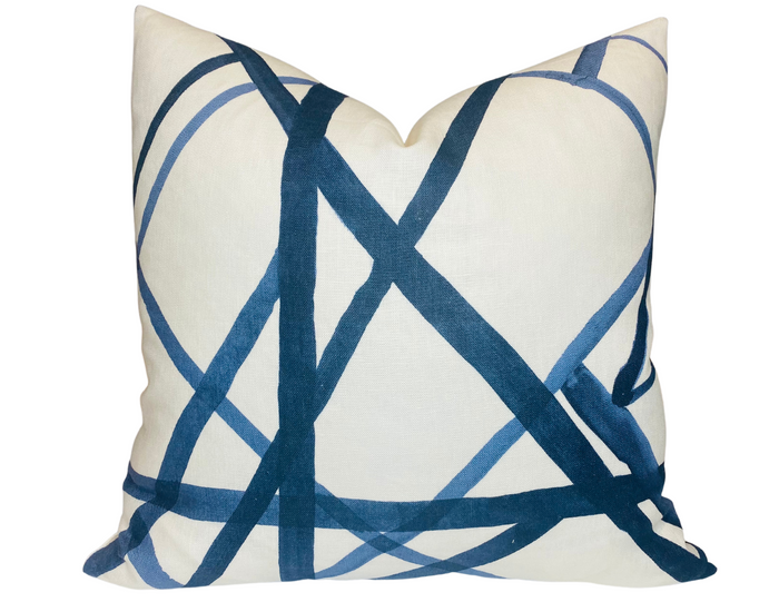 dekowe Kelly Wearstler Channels Pillow Cover in Periwinkle Blue