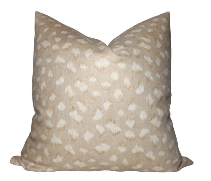 dekowe Kelly Wearstler Feline Pillow Cover in Beige Ivory