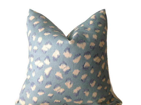 dekowe Kelly Wearstler Feline Pillow Cover in Lake Slate