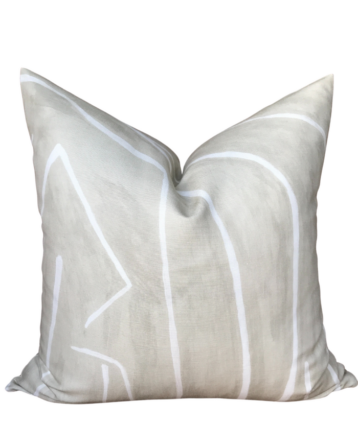 dekowe Kelly Wearstler Graffito Pillow Cover in Beige Ivory
