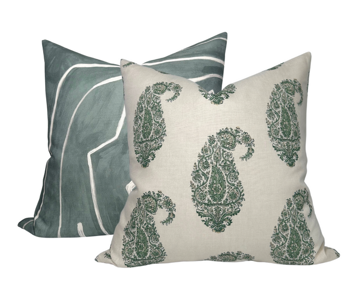 Dekowe Kelly Wearstler Graffito Pillow Cover In Denim