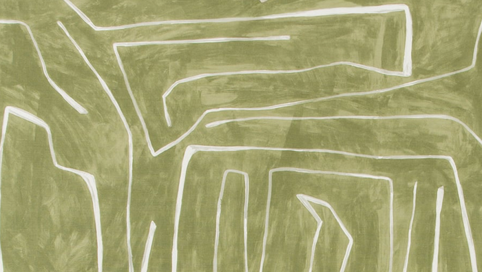 Dekowe Kelly Wearstler Graffito Pillow Cover In Fern Green