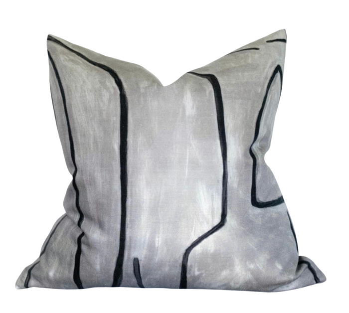 dekowe Kelly Wearstler Graffito Pillow Cover in Graphite