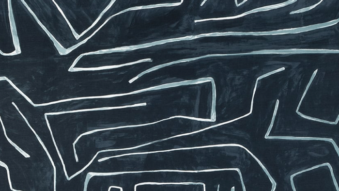 Dekowe Kelly Wearstler Graffito Pillow Cover In Navy