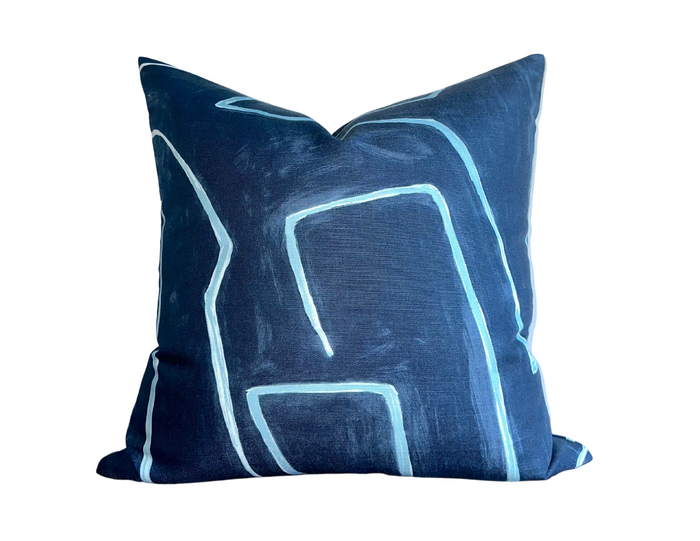 dekowe Kelly Wearstler Graffito Pillow Cover in Navy