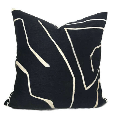 Dekowe Kelly Wearstler Graffito Pillow Cover In Onyx Beige