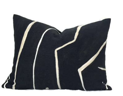 Dekowe Kelly Wearstler Graffito Pillow Cover In Onyx Beige