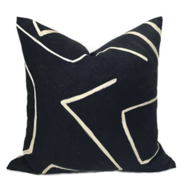 dekowe Kelly Wearstler Graffito Pillow Cover in Onyx Beige