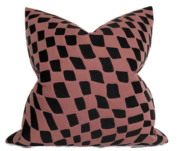 dekowe Kelly Wearstler Ionic Pillow Cover in Pinot Noir