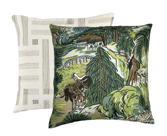 Dekowe Kelly Wearstler Pastiche Pillow Cover In Chalk Jet