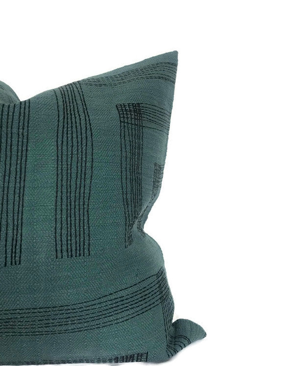 Dekowe Kelly Wearstler Pastiche Pillow Cover In Spruce Jet