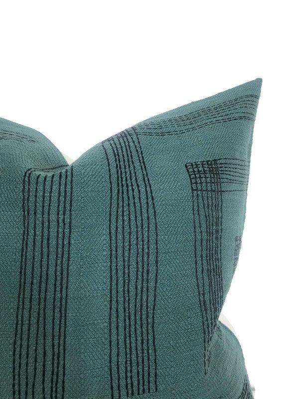 Dekowe Kelly Wearstler Pastiche Pillow Cover In Spruce Jet