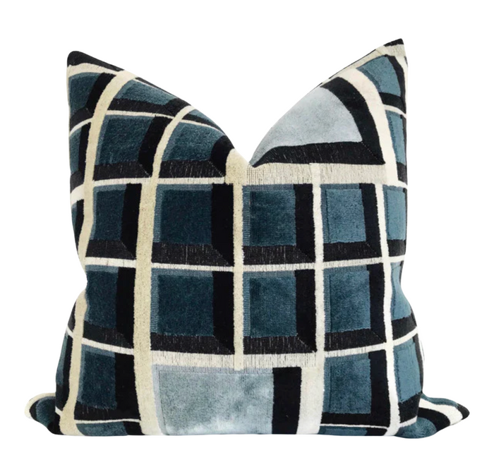 dekowe Kelly Wearstler Rarity Pillow Cover in Sky Sapphire