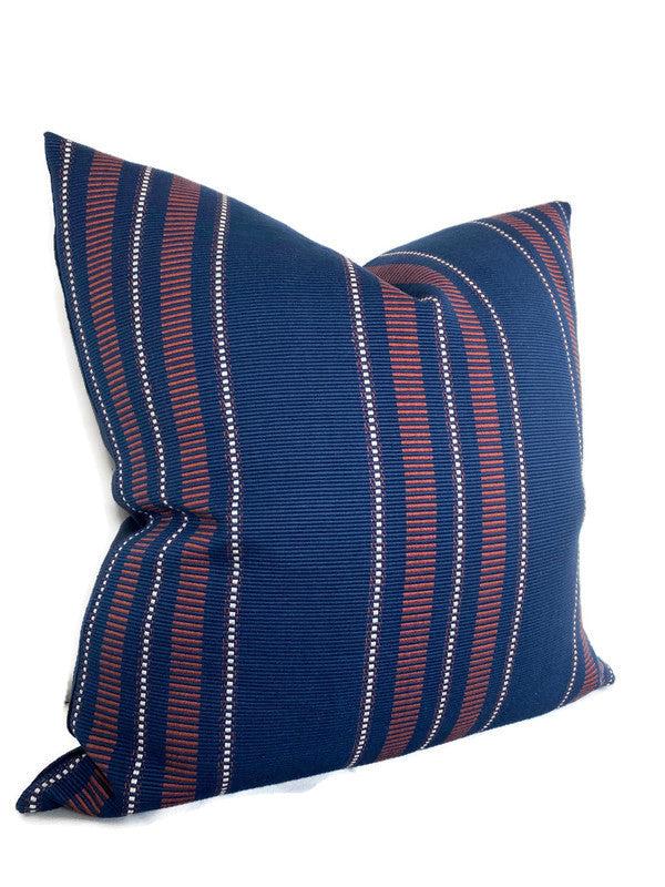 Dekowe Keno Pillow Cover In Navy + Red Zak + Fox Textiles