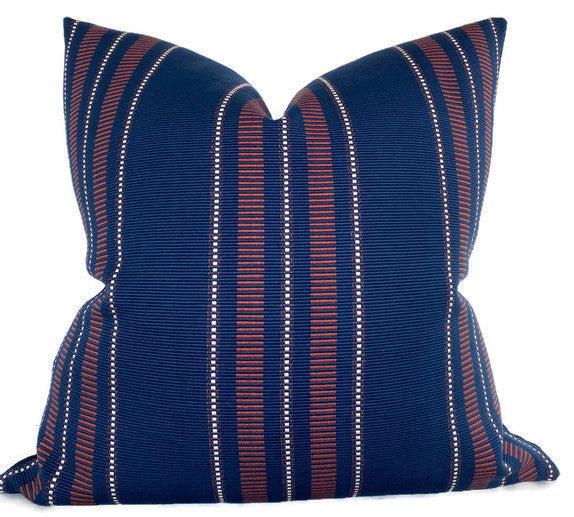 dekowe Keno Pillow Cover in Navy + Red Zak + Fox Textiles