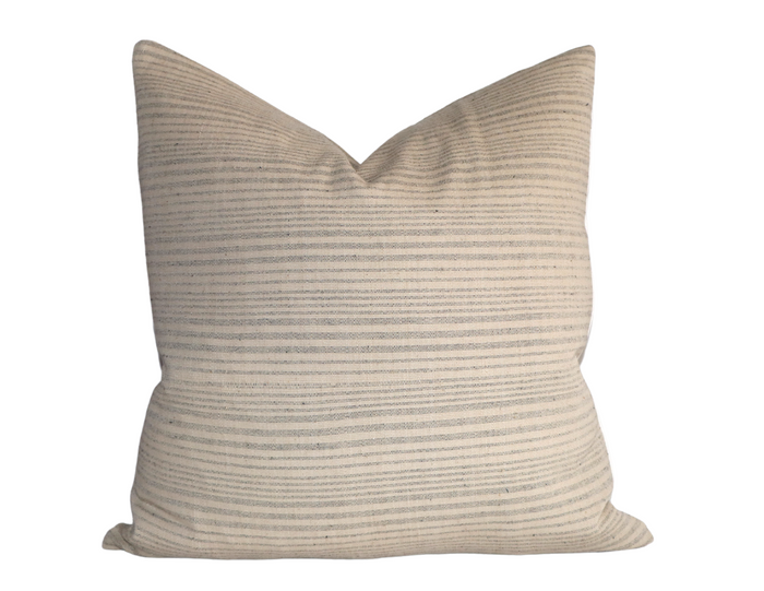 dekowe Kora Stripe Pillow Cover in Taupe Kufri Textiles