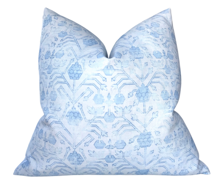 dekowe Koty Pillow Cover in Light Blue Designer Pillows