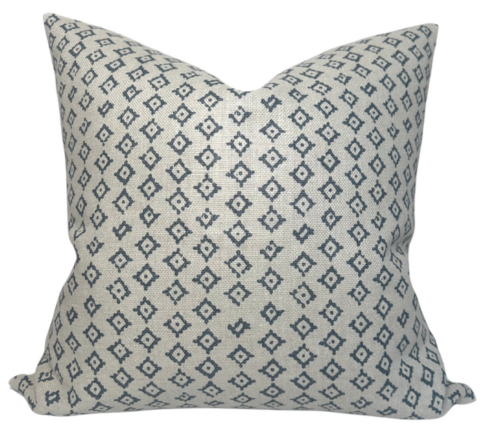 dekowe Kumbh Pillow Cover in Indigo Blue Peter Dunham Textiles