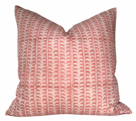 dekowe Luxor Pillow Cover in Guava Walter G Pillows Decorative Throw Pillows