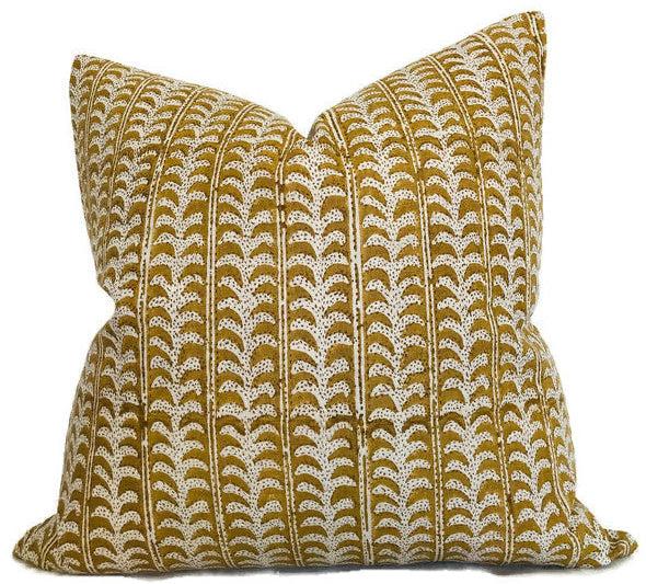 dekowe Luxor Pillow Cover in Saffron Walter G Textiles