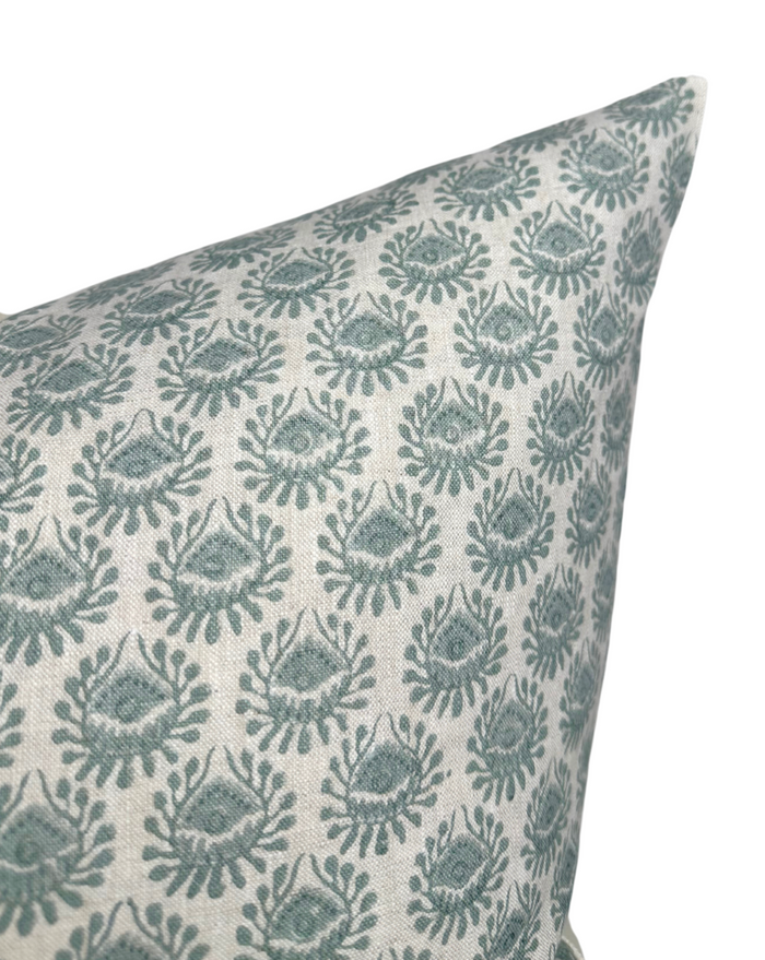 Dekowe Lyon Pillow Cover In Celadon Walter G Textiles
