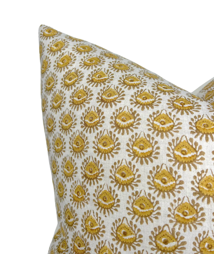Dekowe Lyon Pillow Cover In Saffron Walter G Textiles