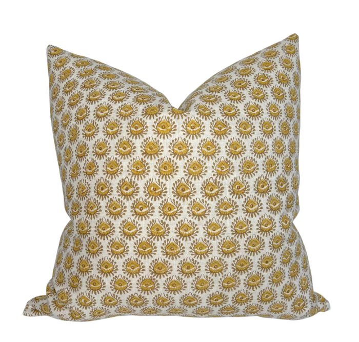 dekowe Lyon Pillow Cover in Saffron Walter G Textiles