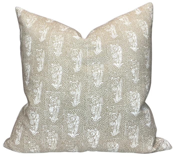 dekowe Mahatma Pillow Cover in Driftwood Brown Raoul Textiles