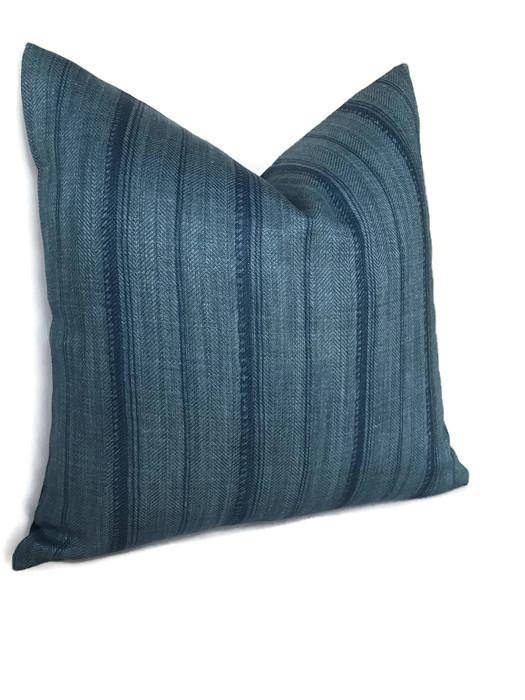 Dekowe Malabar Pillow Cover In Indigo Blue Peter Dunham Textiles