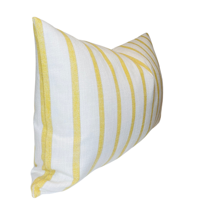 Dekowe Market Stripe Pillow Cover In Goldenrod Indoor Outdoor Pillow