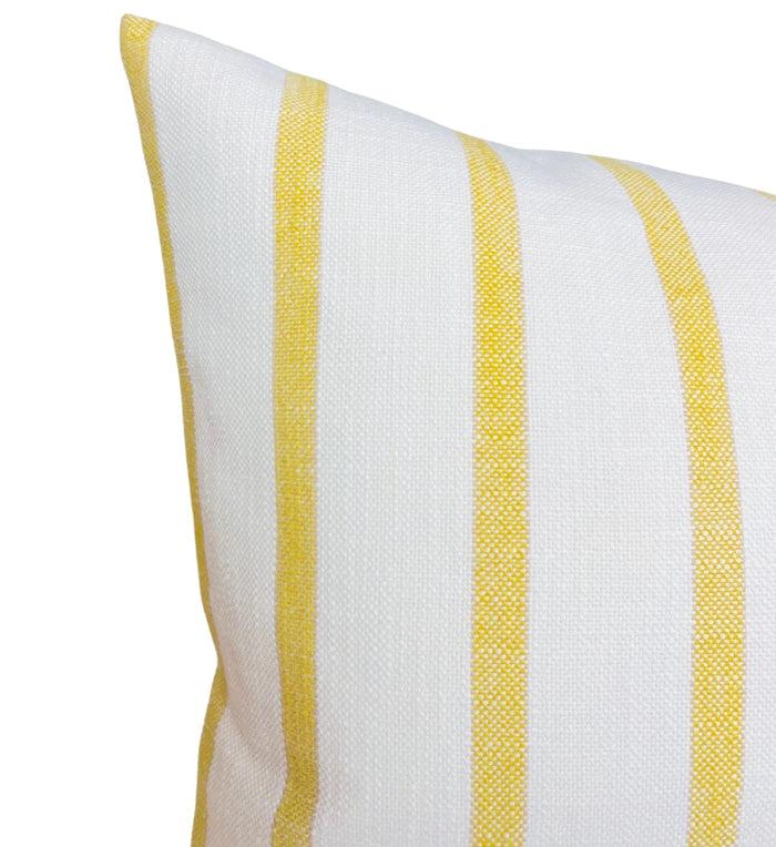 Dekowe Market Stripe Pillow Cover In Goldenrod Indoor Outdoor Pillow