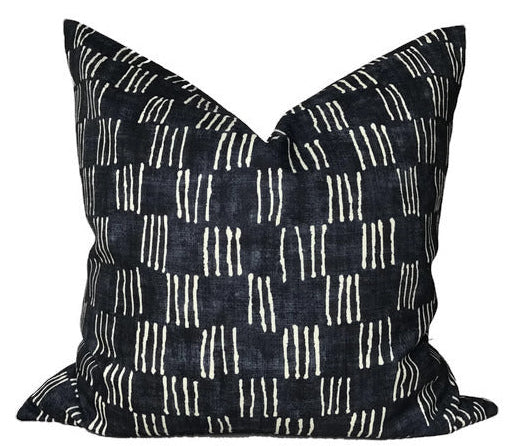 dekowe Matchsticks Pillow Cover in Indigo Blue George Spencer Textiles