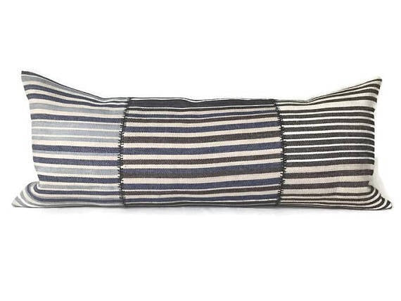 Dekowe Mazhar Pillow Cover In Blue Designer Pillows