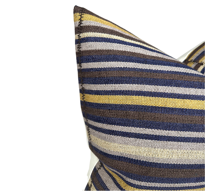 Dekowe Mazhar Pillow Cover In Navy Blue Designer Pillows