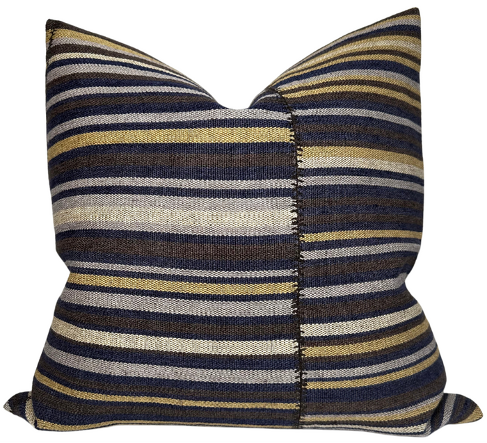 dekowe Mazhar Pillow Cover in Navy Blue Designer Pillows